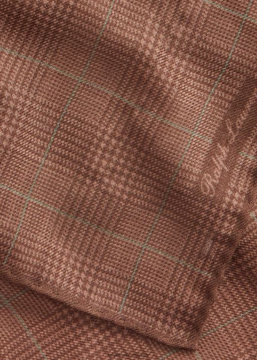 foulard en cachemire et soie Prince de Galles 46T60T8934 Hommes Ralph Lauren marron/sauge