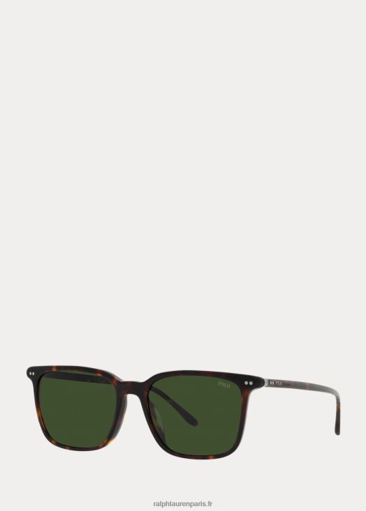lunettes de soleil carrées académie 46T60T9063 Hommes Ralph Lauren havane foncé brillant - Cliquez sur l'image pour la fermer