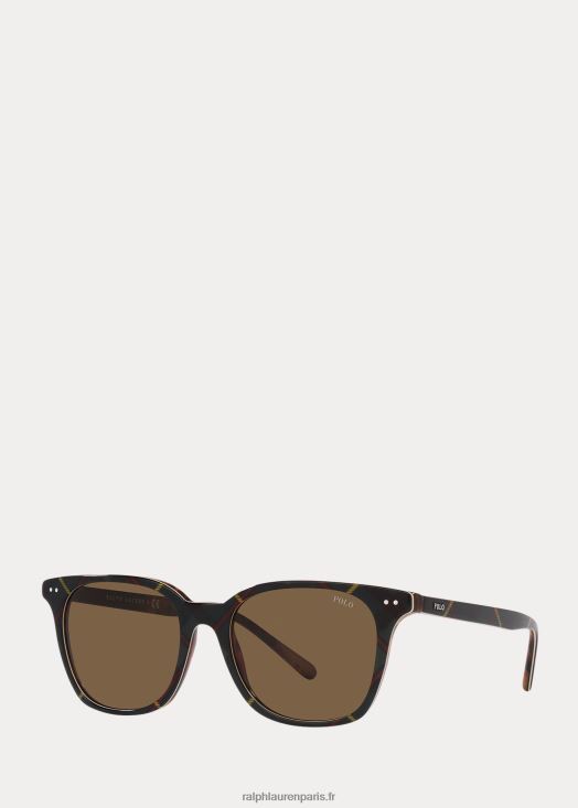 lunettes de soleil carrées à carreaux 46T60T8758 Hommes Ralph Lauren robe brillante gordon