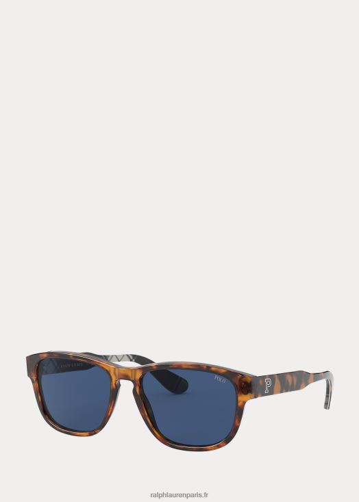 lunettes de soleil collégiales 46T60T2780 Hommes Ralph Lauren tortue antique brillante