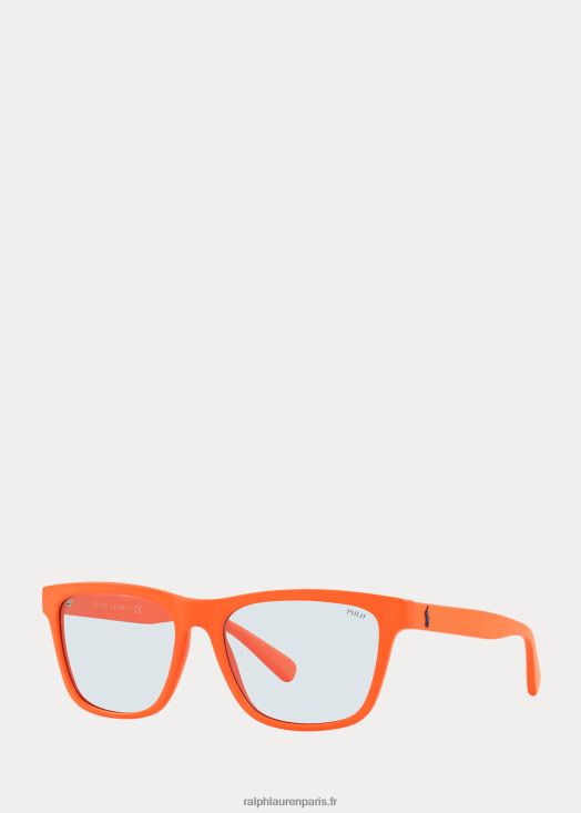 lunettes de soleil de magasin de couleur 46T60T2624 Hommes Ralph Lauren orange voile mat