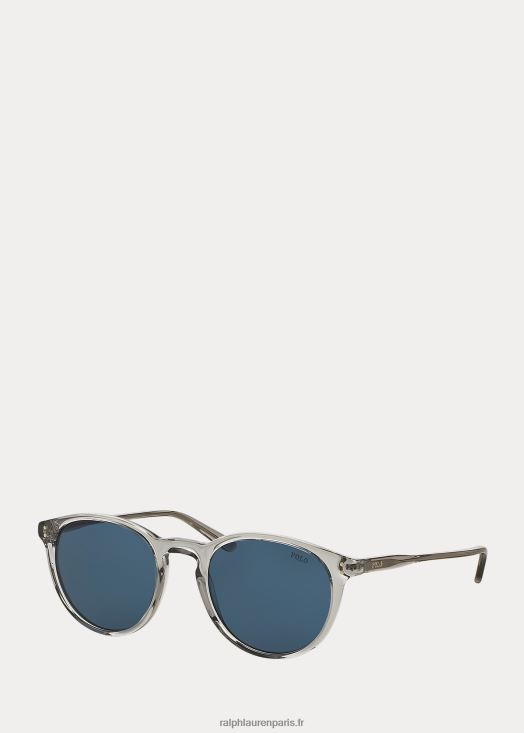 lunettes de soleil fantômes 46T60T8791 Hommes Ralph Lauren gris brillant