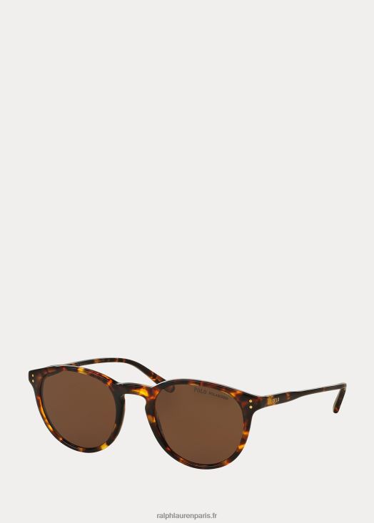 lunettes de soleil panto classiques 46T60T8793 Hommes Ralph Lauren havane antique brillant