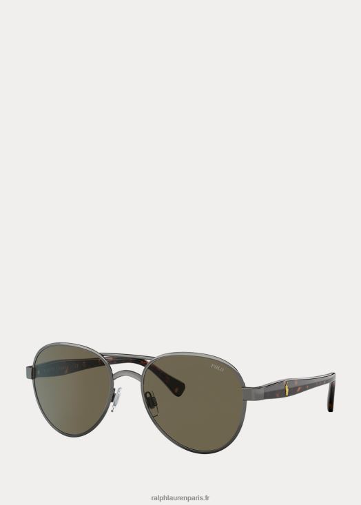 lunettes de soleil pilote color shop 46T60T8772 Hommes Ralph Lauren bronze foncé brillant