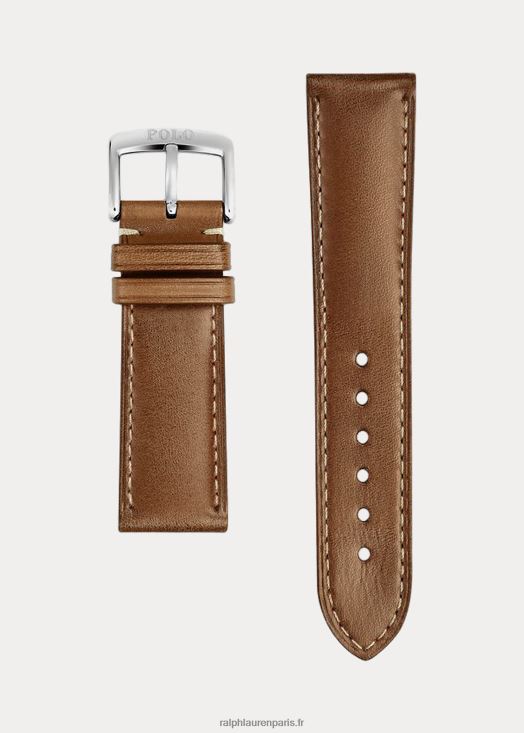 bracelet de montre en cuir de veau 46T60T2825 Hommes Ralph Lauren veau bronzé