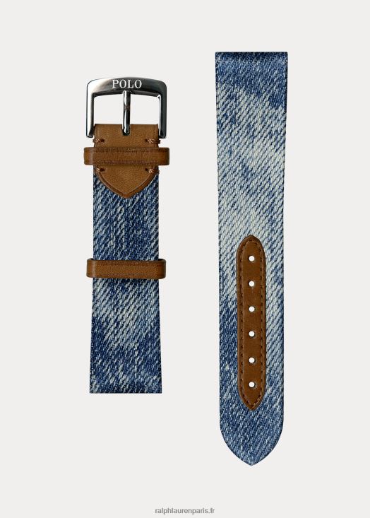 bracelet de montre en jean 46T60T2827 Hommes Ralph Lauren Un jean bleu