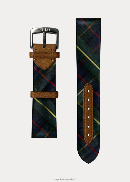 bracelet de montre en soie cravate tartan 46T60T2829 Hommes Ralph Lauren tartan farquharson