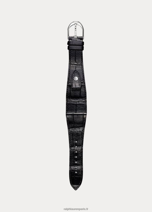 bracelet montre alligator grand étrier 46T60T2848 Hommes Ralph Lauren noir