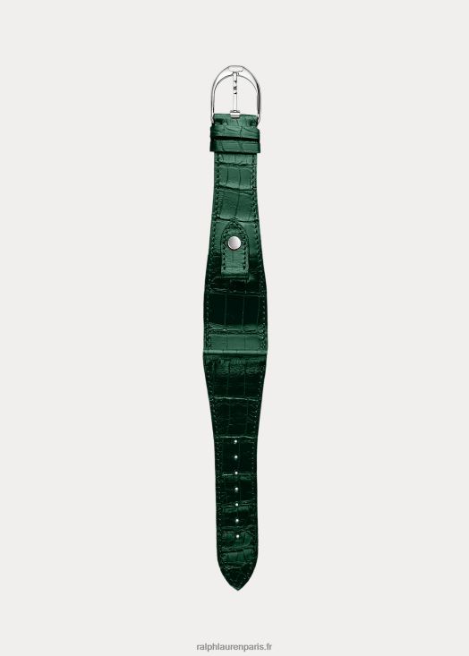 bracelet montre alligator grand étrier 46T60T2850 Hommes Ralph Lauren vert