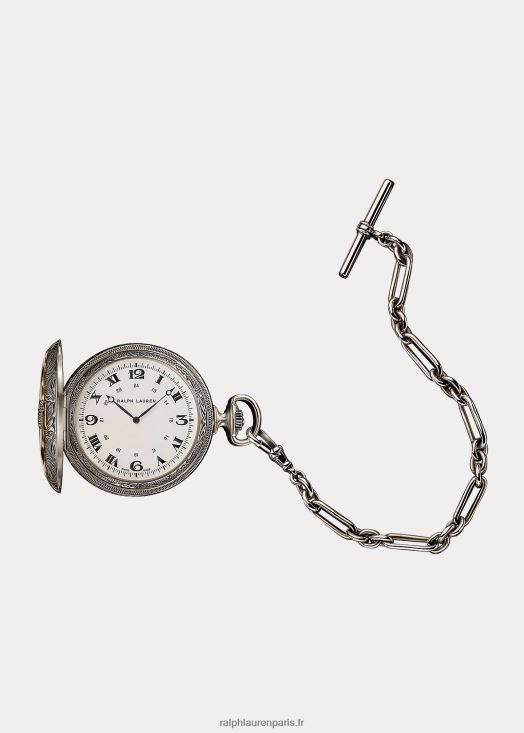 montre de poche en argent sterling 50 mm 46T60T2841 Hommes Ralph Lauren