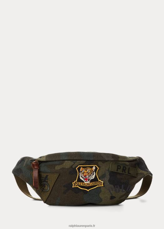 sac banane en toile à patch tigre 46T60T8764 Hommes Ralph Lauren camouflage