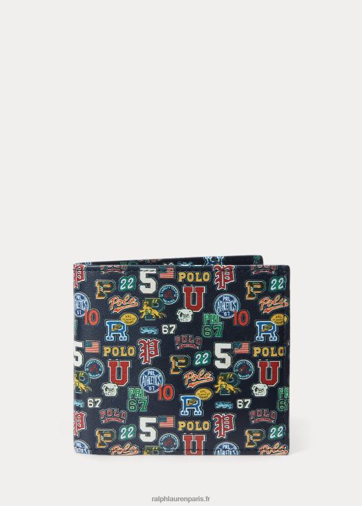 portefeuille en cuir à logo imprimé 46T60T2421 Hommes Ralph Lauren impression preppy