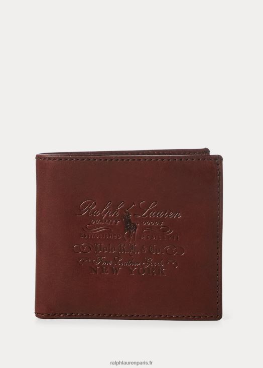 portefeuille pleine fleur Heritage 46T60T2295 Hommes Ralph Lauren brun