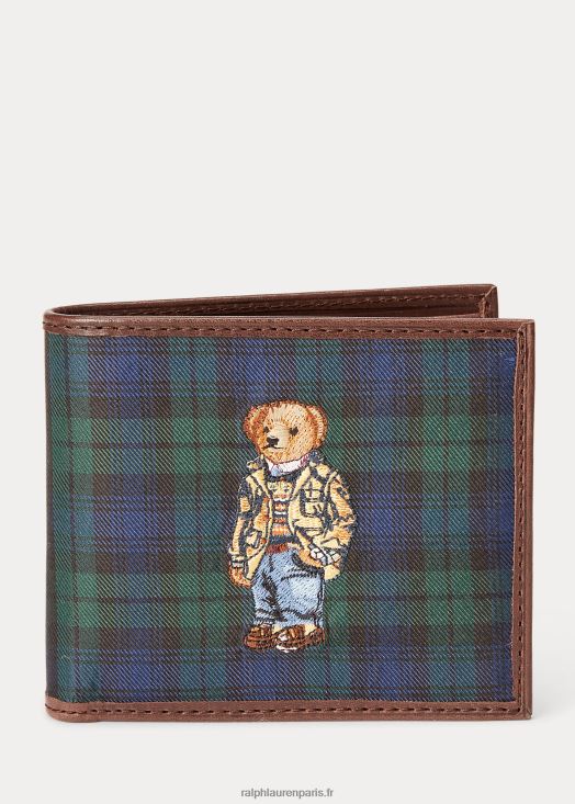 portefeuille à rabat en soie à nouer polo bear 46T60T8782 Hommes Ralph Lauren