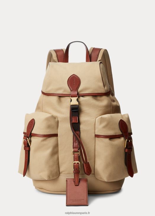 sac à dos en toile à finitions en cuir 46T60T8992 Hommes Ralph Lauren crete
