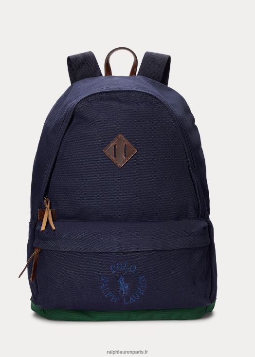 sac à dos en toile à logo brodé 46T60T2481 Hommes Ralph Lauren marine de newport/nouvelle forêt
