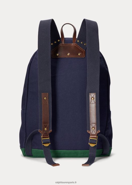 sac à dos en toile à logo brodé 46T60T2481 Hommes Ralph Lauren marine de newport/nouvelle forêt