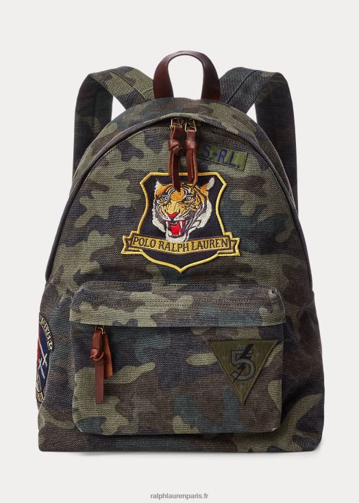 sac à dos en toile à patch tigre 46T60T2547 Hommes Ralph Lauren camouflage