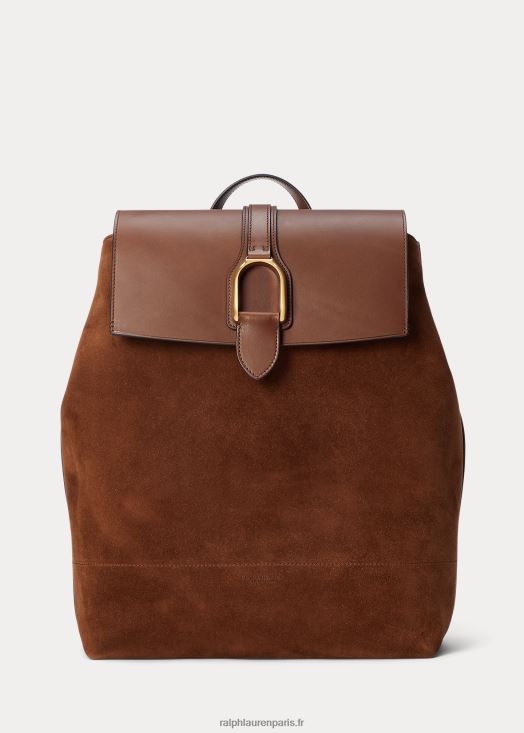 sac à dos en veau velours wellington 46T60T8971 Hommes Ralph Lauren châtaigne
