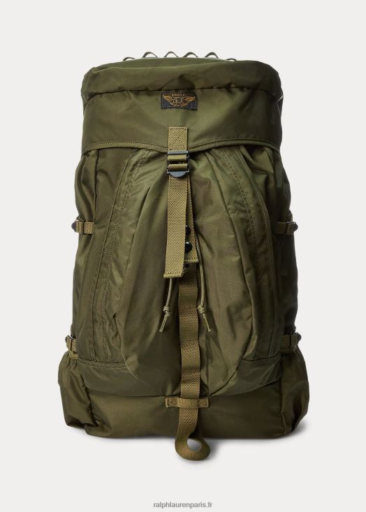 sac à dos utilitaire en toile de nylon 46T60T8876 Hommes Ralph Lauren olive terne