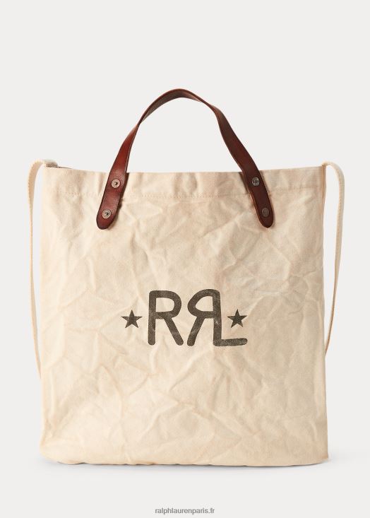 sac cabas en toile à logo 46T60T5331 Hommes Ralph Lauren grège
