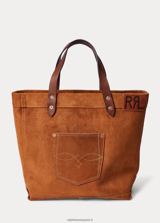 sac à main ranch en daim 46T60T5149 Hommes Ralph Lauren java léger