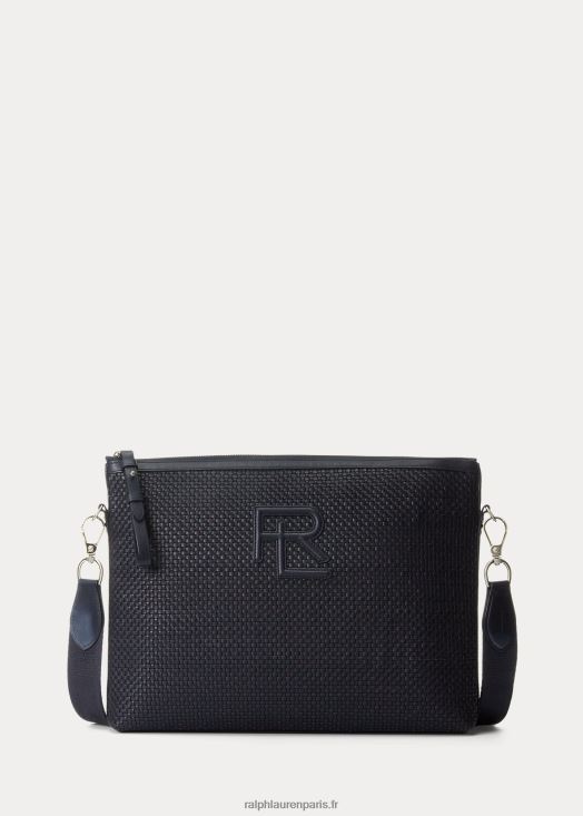 besace en cuir de veau tressé 46T60T8960 Hommes Ralph Lauren président de la marine