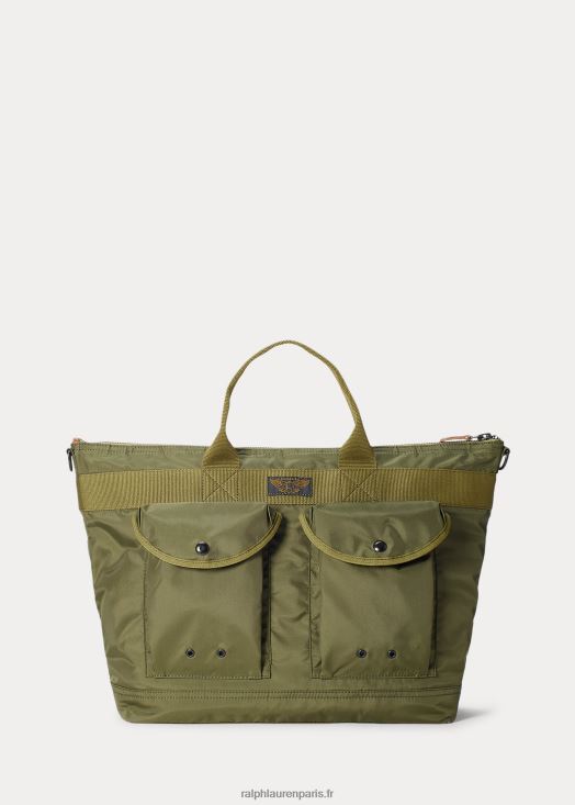 sac messager utilitaire en toile de nylon 46T60T8873 Hommes Ralph Lauren olive terne