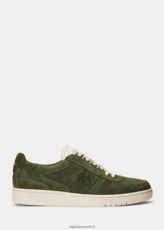 baskets basses en daim court 46T60T1999 Hommes Ralph Lauren terne classique
