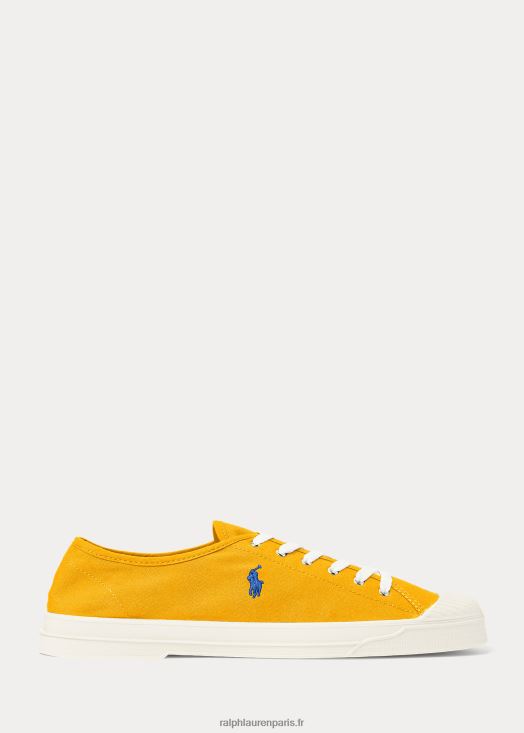 baskets à bout droit essence 100 en toile 46T60T2045 Hommes Ralph Lauren jaune/bleu