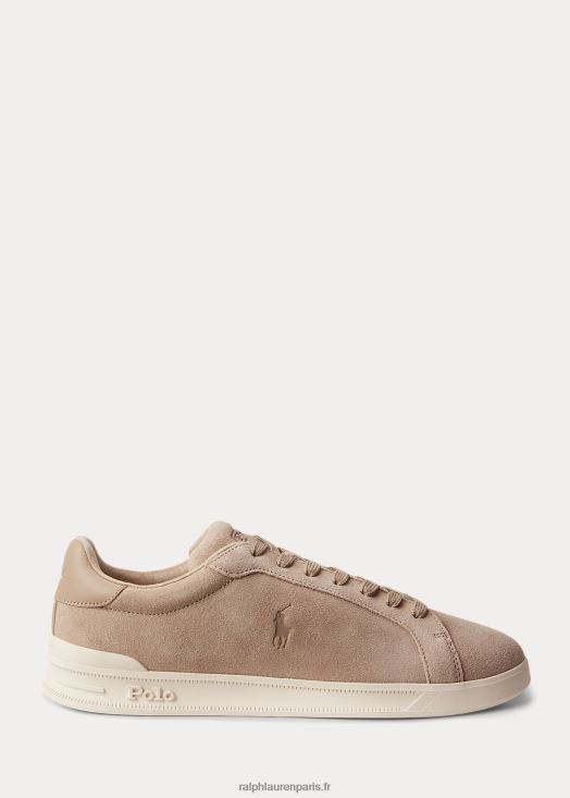 baskets en daim Heritage Court II 46T60T8726 Hommes Ralph Lauren Milk-shake