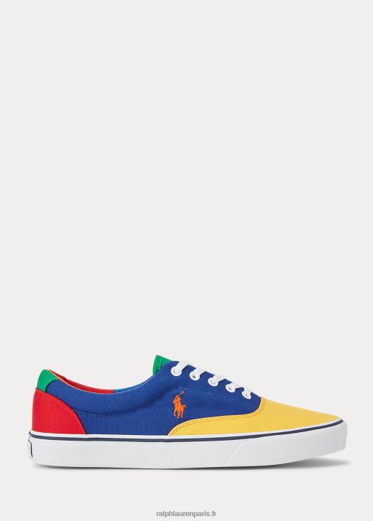 baskets en toile color-block keaton 46T60T2035 Hommes Ralph Lauren bloc de couleur