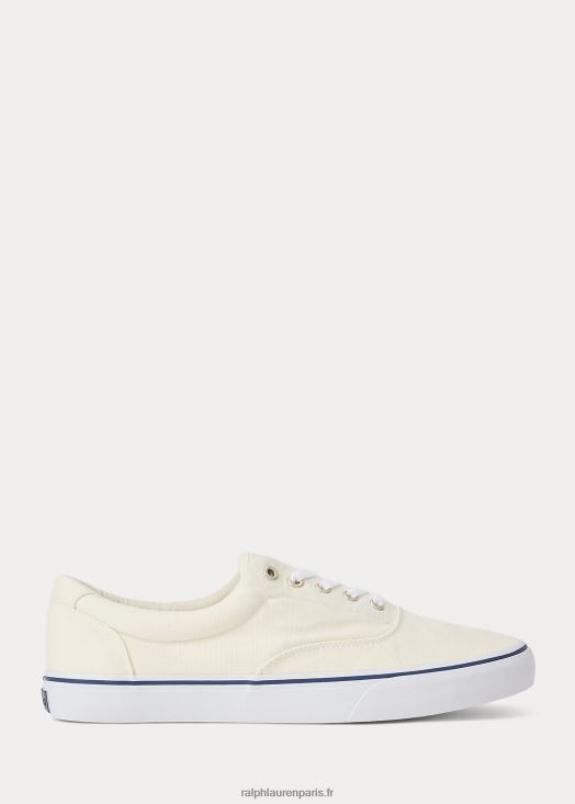 baskets en toile keaton 46T60T2029 Hommes Ralph Lauren crème de parchemin