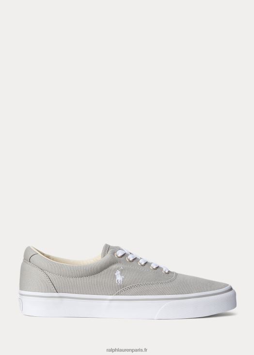 baskets en toile keaton 46T60T2202 Hommes Ralph Lauren gris doux/blanc