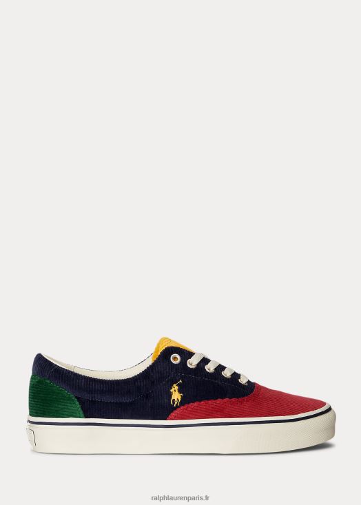 baskets en velours côtelé color-block keaton 46T60T2196 Hommes Ralph Lauren bloc de couleur actif
