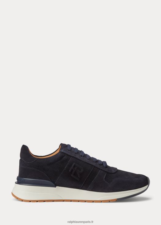 baskets ethan en veau velours 46T60T1943 Hommes Ralph Lauren président classique marine