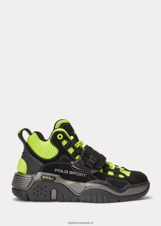 baskets montantes ps100 46T60T1934 Hommes Ralph Lauren noir/jaune de sécurité