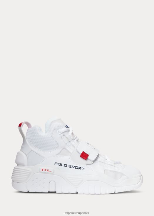 baskets montantes ps100 46T60T1935 Hommes Ralph Lauren blanc/marine/rl2000 rouge