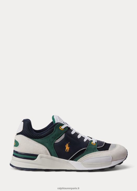 baskets trackster 200 46T60T1960 Hommes Ralph Lauren marine/forêt/or