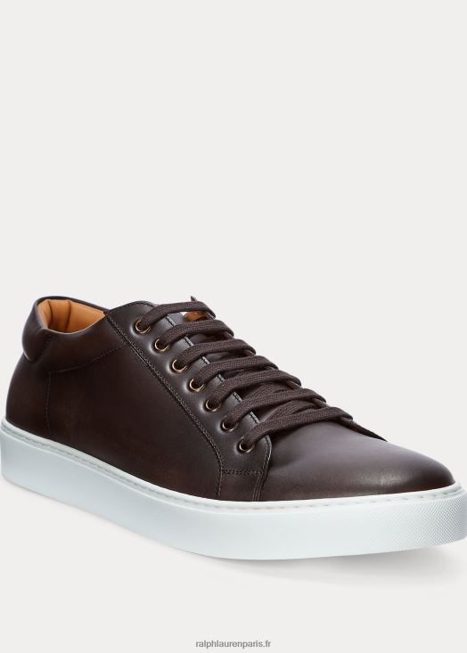 sneaker severn en cuir de veau 46T60T1949 Hommes Ralph Lauren marron foncé