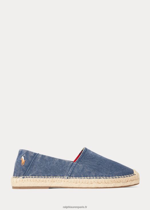 Espadrille en toile lavée cevio 46T60T2069 Hommes Ralph Lauren bleu marine clair