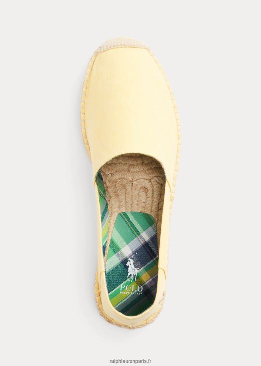 Espadrille en toile lavée cevio 46T60T2072 Hommes Ralph Lauren maïs jaune