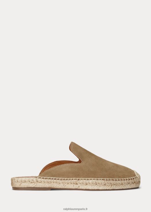 Mule espadrille en daim cevio 46T60T2076 Hommes Ralph Lauren argent sale