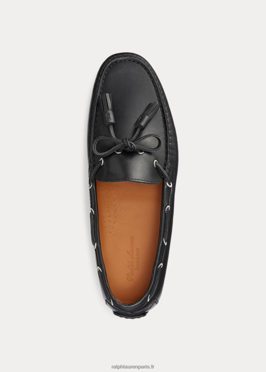 conducteur de gland en cuir de veau harold 46T60T2168 Hommes Ralph Lauren noir