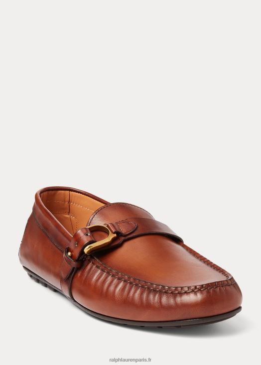 conducteur en cuir de veau harold 46T60T2169 Hommes Ralph Lauren bronzer