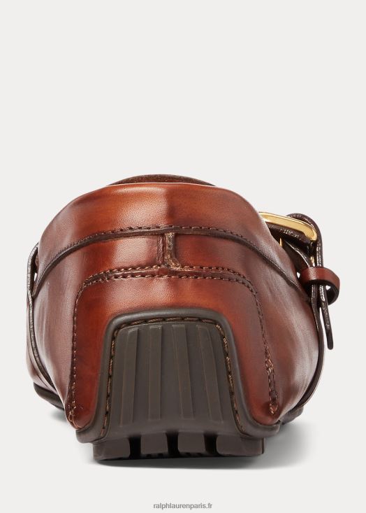 conducteur en cuir de veau harold 46T60T2169 Hommes Ralph Lauren bronzer