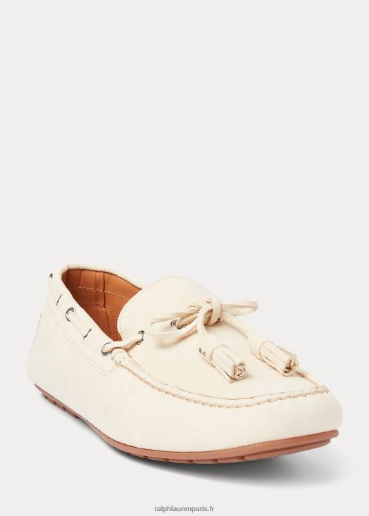 driver en veau velours harold gland 46T60T2164 Hommes Ralph Lauren crème classique