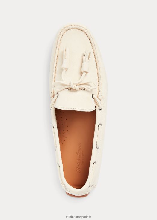 driver en veau velours harold gland 46T60T2164 Hommes Ralph Lauren crème classique