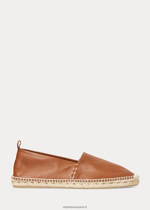 espadrille en cuir d'agneau bowsworth 46T60T8732 Hommes Ralph Lauren cuoio