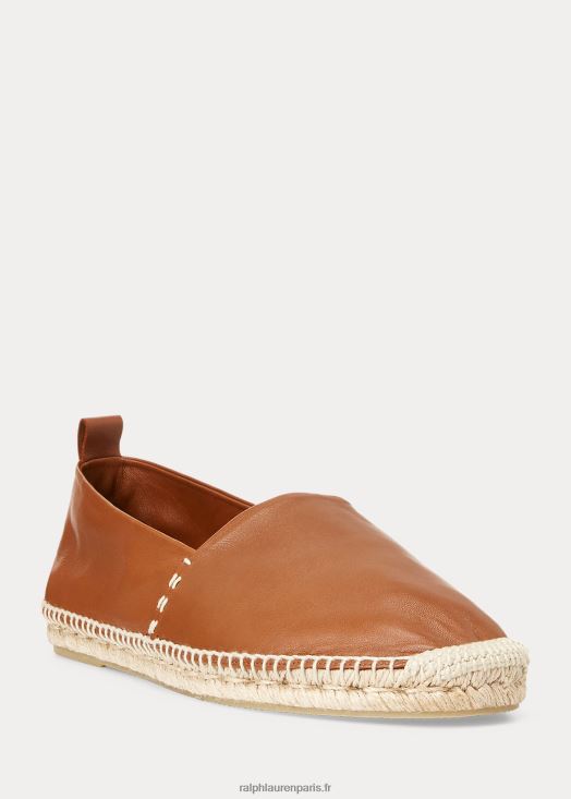 espadrille en cuir d'agneau bowsworth 46T60T8732 Hommes Ralph Lauren cuoio